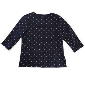 Christopher & Banks Printed Satin Trim Perfect Tee